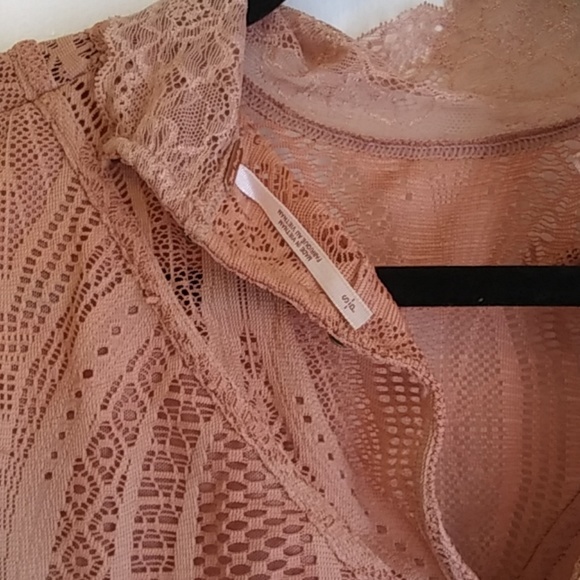 Free People Lace Mock Neck Top - Picture 2 of 5